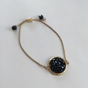 Adjustable Bracelet - Gold + Black